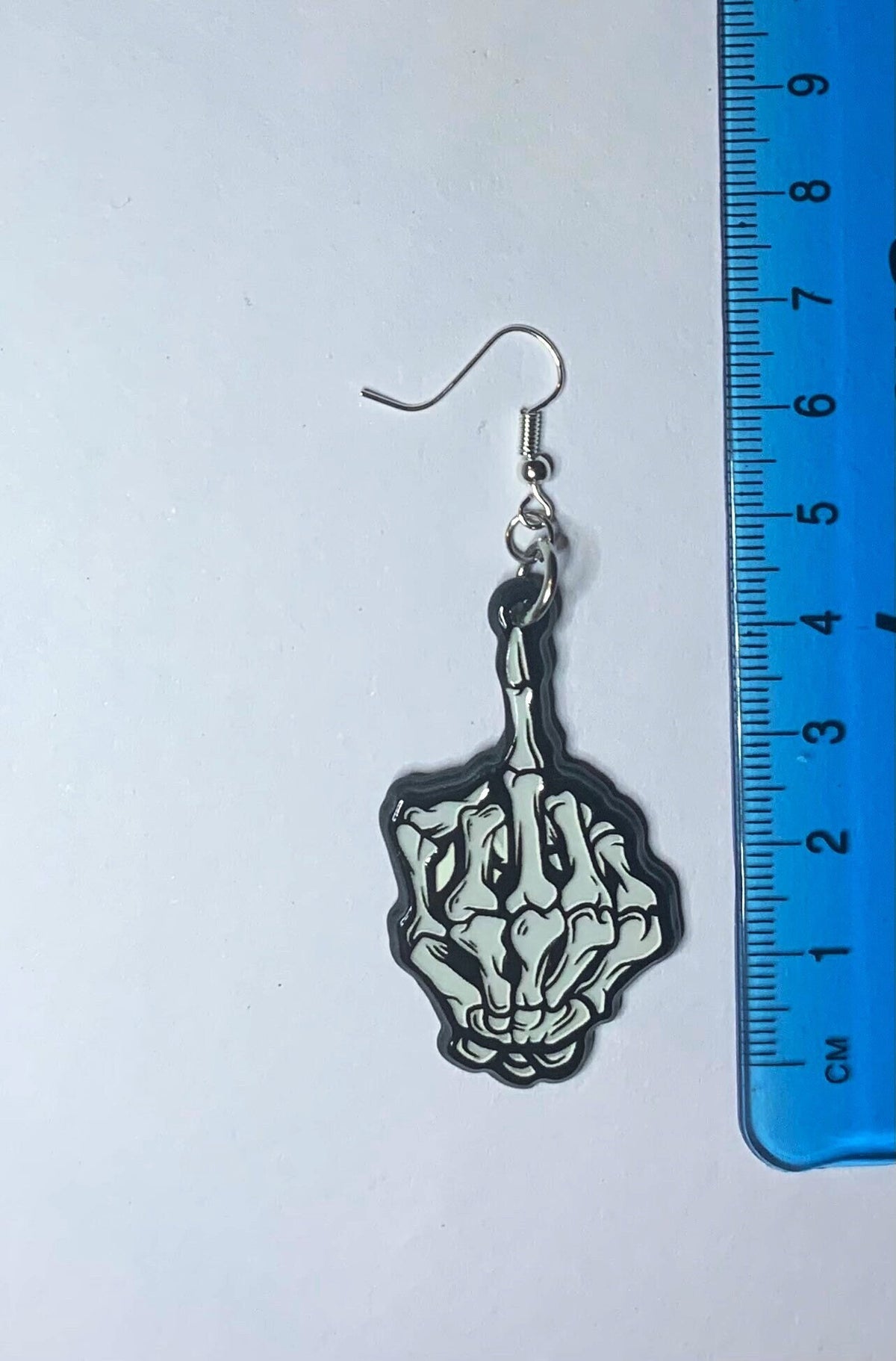Skeleton Middle Finger Earrings