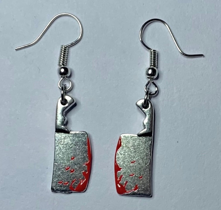 Bloody Cleaver Earrings