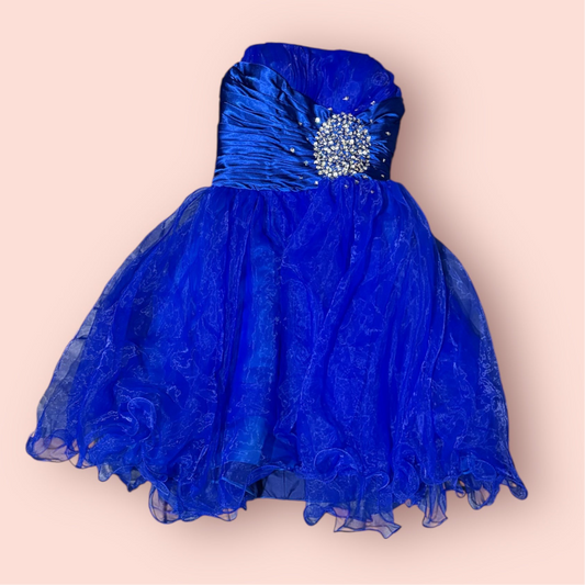 Royal Blue Corset Back Prom/Pagent Dress