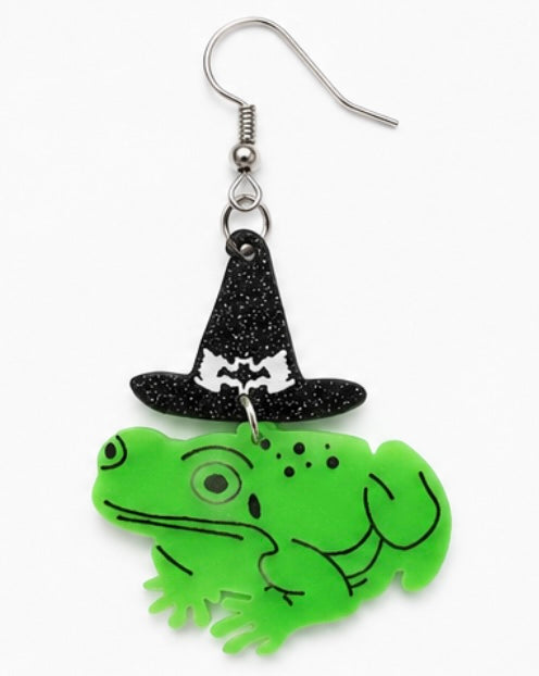 Witchy Frog Earrings