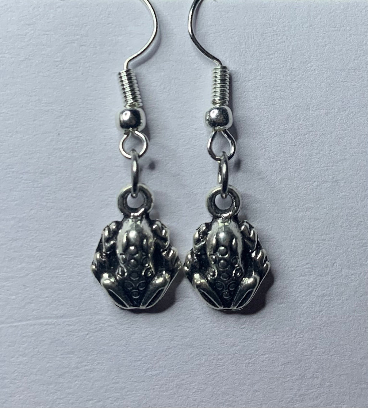 Mini Silver Frog Earrings