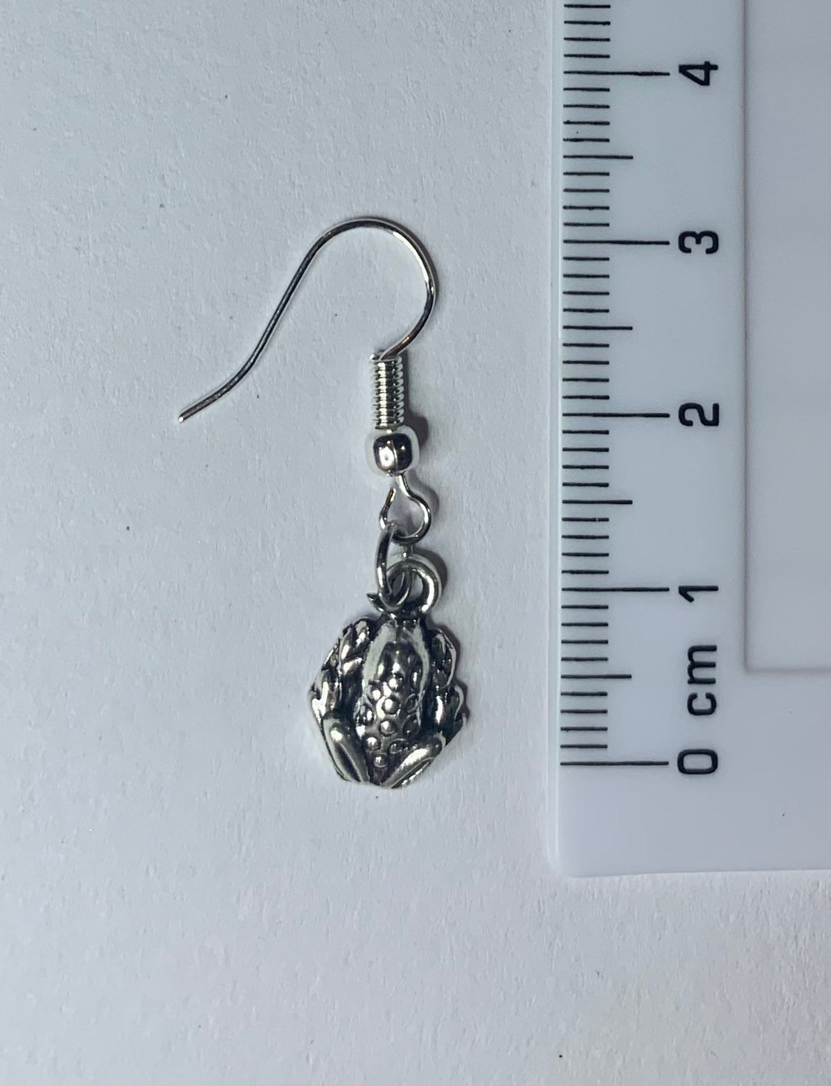 Mini Silver Frog Earrings